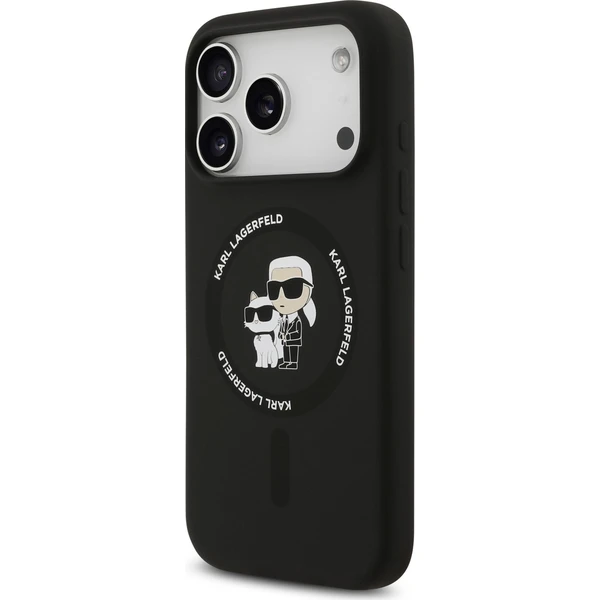 Karl Lagerfeld Liquid Silicone Karl and Choupette MagSafe kryt iPhone 18 Pro černý - Puzdra - Obrázok a0af91352b754c699aba344ce4ddcab2