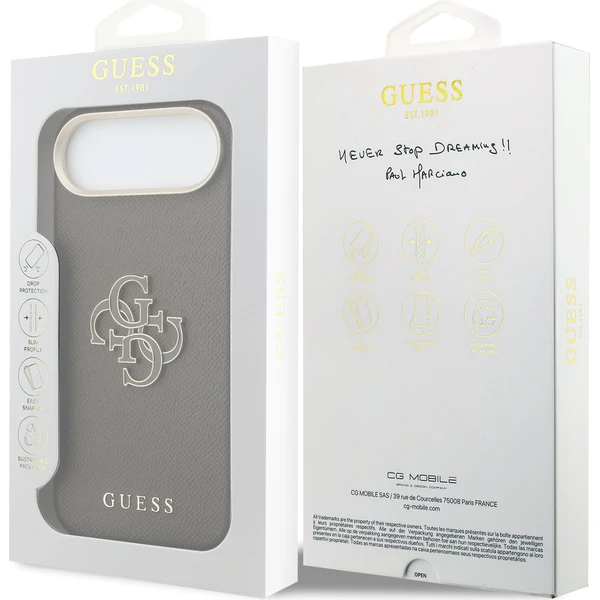 Guess PU Resin Logo kryt iPhone Air hnedý - Puzdra - Obrázok a0b9b2f1f2b64b759dfce229427c1b6b