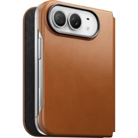 Nomad Traditional Leather Folio (Horween) MagSafe kožené puzdro iPhone Duo sedlová hnedá - Puzdra