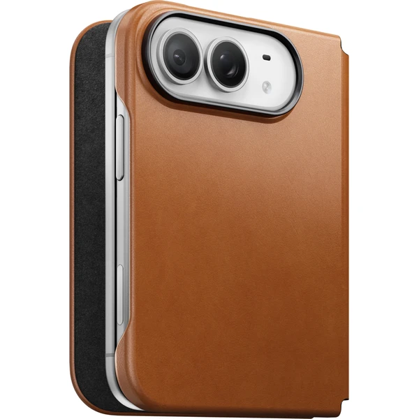 Nomad Traditional Leather Folio (Horween) MagSafe kožené puzdro iPhone Duo sedlová hnedá - Puzdra - Hlavný obrázok