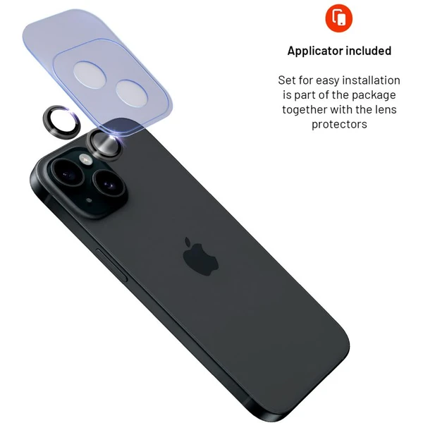 FIXED Sapphire Camera Glass ochranné sklá Apple iPhone 15/15 Plus čierna - Ochranné fólie a sklo - Obrázok a0fe92c5523b4119967d43798d65e394
