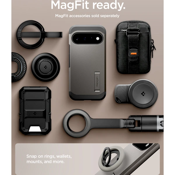 Spigen Tough Armor MagSafe, gunmetal - Google Pixel 11 - Puzdra - Obrázok a11d9131dea74f248f6d910201cdc795