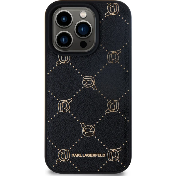 Karl Lagerfeld PU Karl Heads Pattern Magsafe zadný kryt pre iPhone 15 Pro Max čierny - Puzdra - Obrázok a15232c06f64496b8323da553de50650