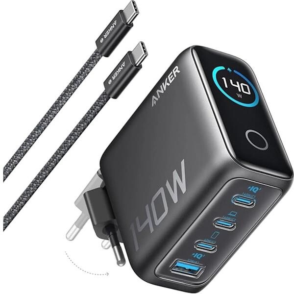 E-shop Anker 140W nabíjačka, 3x USB-C, 1x USB-A sivá