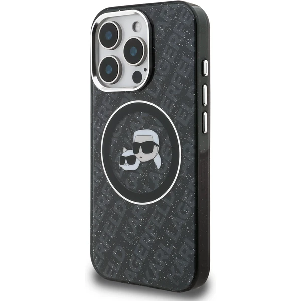 Karl Lagerfeld IML K&CH Heads Repeated Logo MagSafe kryt iPhone 15 Pre čierny - Puzdra - Obrázok a15445318f954b69ba688e70fa5d9538