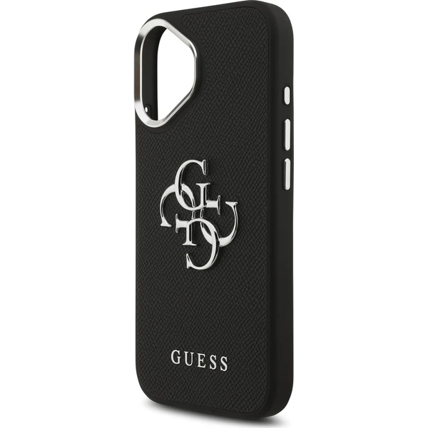 Guess PU Grained 4G Metal Logo kryt iPhone 17 čierny - Puzdra - Obrázok a16d3583e00e4b56ad0a7e7fc3bfbcad