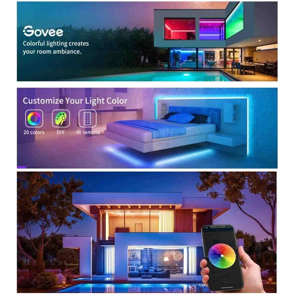 Govee WiFi RGB Basic Smart LED pásik 5m - LED pásy - Obrázok a182939468894ad7888ee61aa814eb65