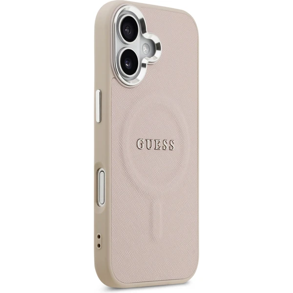 Guess PU Saffiano MagSafe kryt iPhone 17 ružový - Puzdra - Obrázok a187d5ddee194c8a9697d3e8ec8e5c36