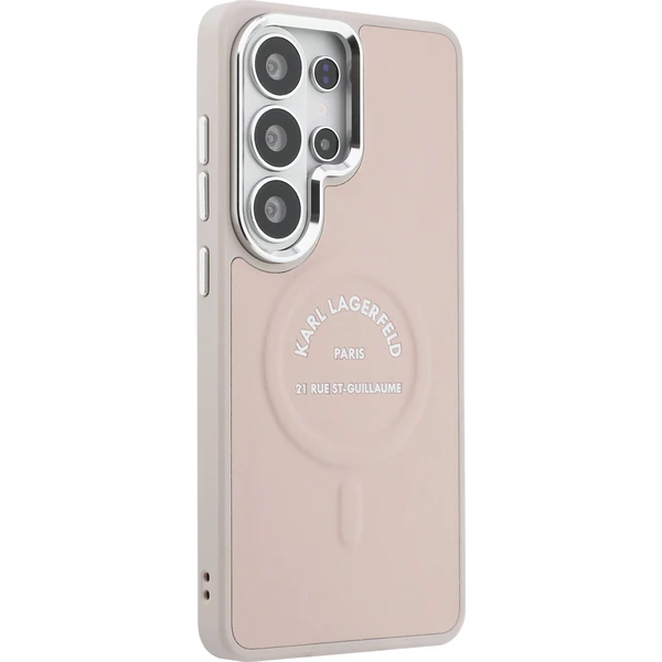 Karl Lagerfeld PU RSG Logo Magnetický kryt Samsung Galaxy S26 Ultra ružový - Puzdra - Obrázok a195495295134c7783c91947452e5107