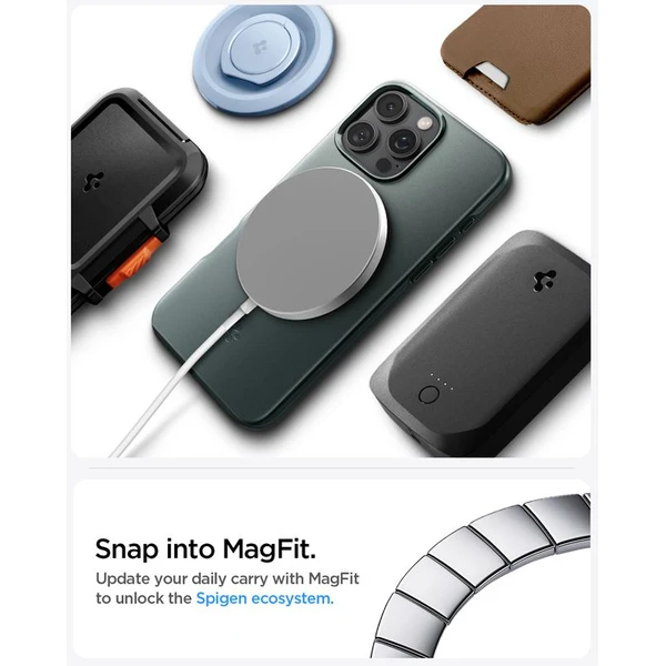Spigen Thin Fit MagSafe kryt iPhone 16 Pro Max abyss green - Puzdra - Obrázok a196b30a0a08463499fb20b288951a1c