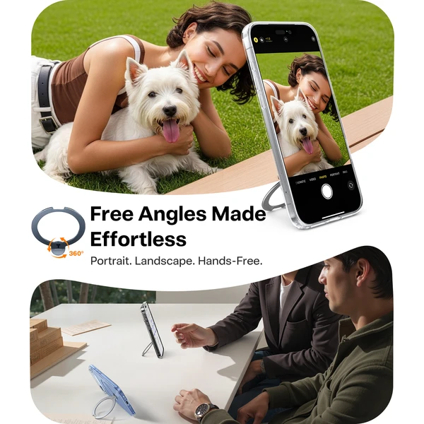 Torras Ostand Q3 Spin MagSafe kryt iPhone Air priehľadný - Puzdra - Obrázok a1b1dbb2546e4b72a662b5002688c6e6