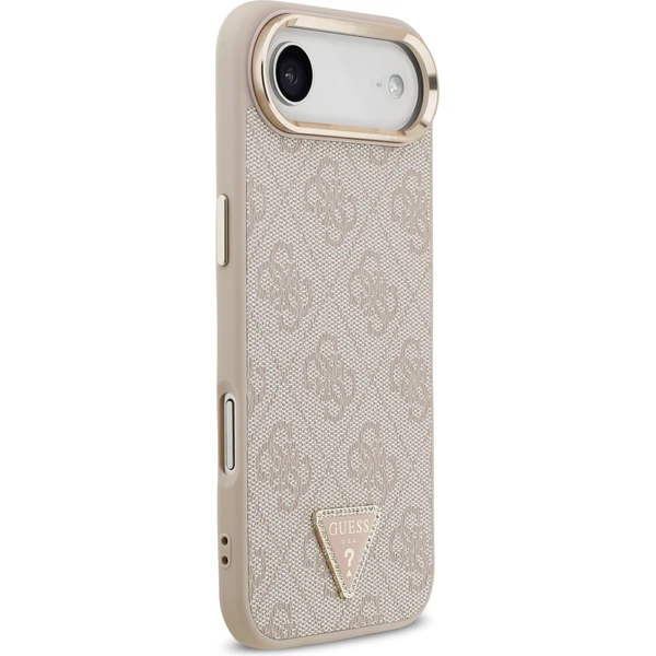 Guess PU Leather 4G Triangle Logo Gold Frame MagSafe kryt iPhone Air ružový - Puzdra - Obrázok a1dd94d2aa2c4c1899aca6e684c8175b