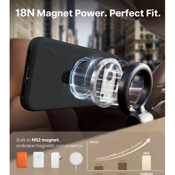 Torras Ostand Q3 Silikónový MagSafe kryt iPhone 17 Pro Max obsidiánovo čierny - Puzdra - Obrázok a1e9fc35ef034d14acac22f14a07d018