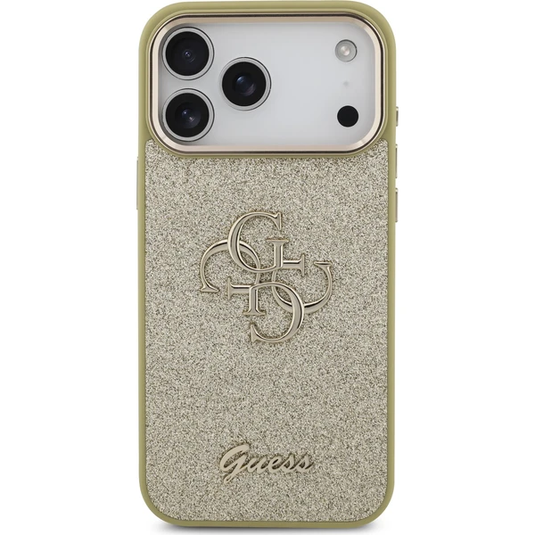 Guess PU Fixed Glitter 4G Metal Frame kryt iPhone 17 Pro Max zlatý - Puzdra - Obrázok a1eb6494d9014452a33cf342525dbe3b