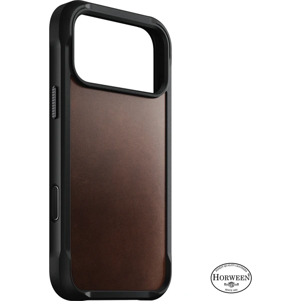 Nomad Rugged Leather (Horween) MagSafe kožený kryt iPhone 18 Pro Max Rustic Brown - Puzdra - Hlavný obrázok