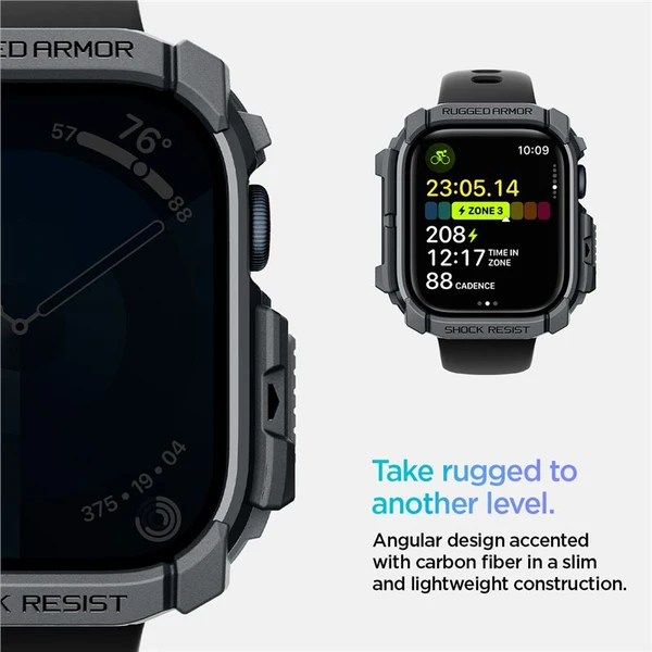 Spigen Rugged Armor kryt pre Apple Watch 10/11 (46mm) tmavo šedý - Puzdra - Obrázok a20241248f9d4607bcd9e1973bac5146