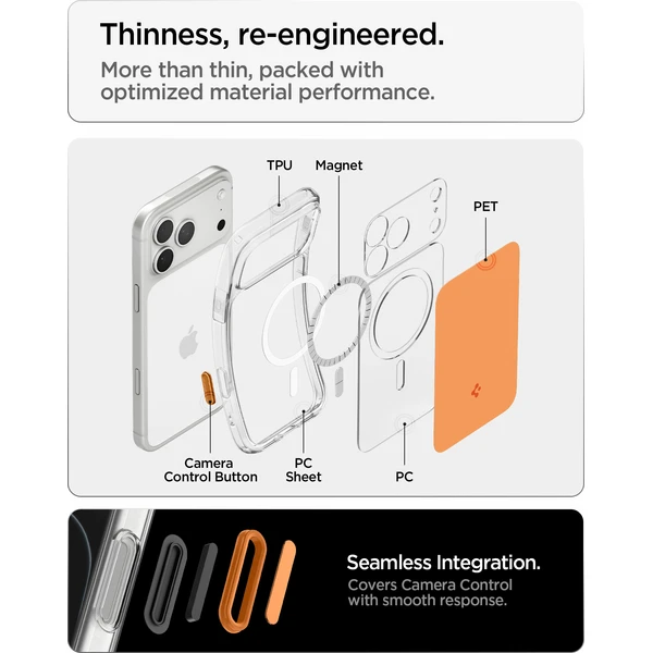 Spigen Ultra Hybrid T MagSafe kryt iPhone 18 Pro Max/17 Pro Max lesklá oranžová - Puzdra - Obrázok a2134ceb898b4ee3a94b6ffdcb73bd42