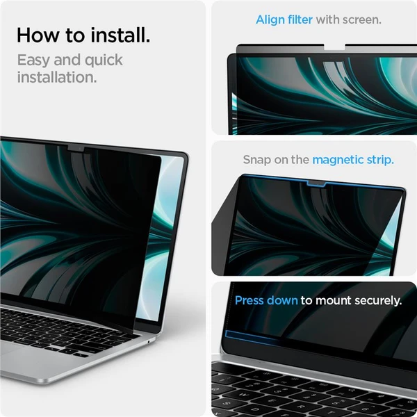 Spigen SafeView 1 Pack ochranná fólia MacBook Air 13" M4/M3/M2 - Ochranné fólie a sklo - Obrázok a21400699b924292b1624902bf81091f
