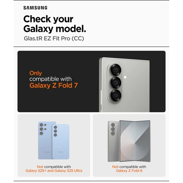 Spigen Glass TR EZ Fit Pre HD sklo Samsung Galaxy Z Fold7 číre (2 ks) - Ochranné fólie a sklo - Obrázok a25797a0a6464bca89da630973bb8f24