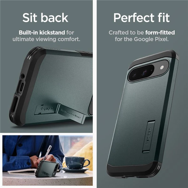 Spigen Tough Armor kryt Google Pixel 9 Pro/Pixel 9 zelený - Puzdra - Obrázok a258ca85c1594ca688378ac927c5091c