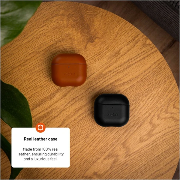 FIXED PodsLeather kožené púzdro pre Apple AirPods 4 čierne - Puzdra - Obrázok a270e82e3cc8474c8c748f04e36cf7e2