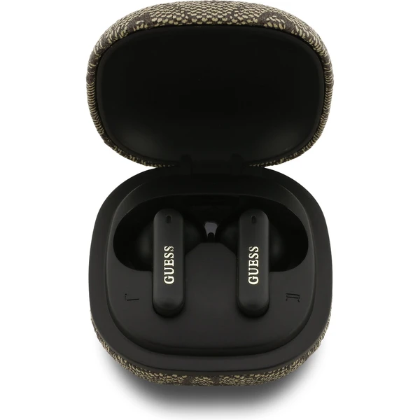 Guess PU 4G Script Logo ENC TWS Bezdrôtové slúchadlá hnedé - Slúchadlá - Obrázok a27cfcb27a9a442b831ccb4a030ea6e4