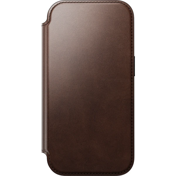 Nomad Modern Leather Folio (Horween) MagSafe kožené puzdro iPhone 17 Pro/18 Pro Rustic Brown - Puzdra - Obrázok a28c9975b53e4e33acc97b99eaa3fa34