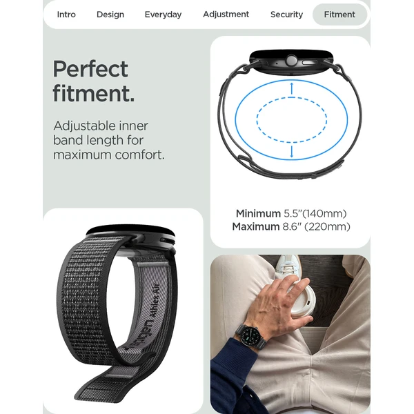 Spigen Athlex Air, aktívna čierna sivá - Google Pixel Watch 5/4/3 41 mm/2/1 - Remienky - Obrázok a2ac35f59ca14753810a7f12a8dc238f