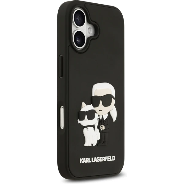 Karl Lagerfeld 3D Rubber Karl and Choupette kryt iPhone 17 čierny - Puzdra - Obrázok a2e947684c7e46d5ad68d843caac3f2f