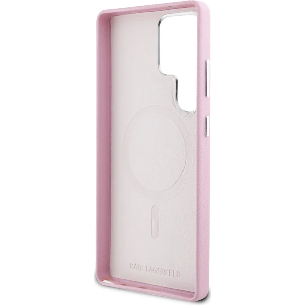 Karl Lagerfeld PU Saffiano Metal Logo and Frame kryt Samsung Galaxy S25 Ultra ružový - Puzdra - Obrázok a30794ef6d744ef2807aebdd9c4ded23