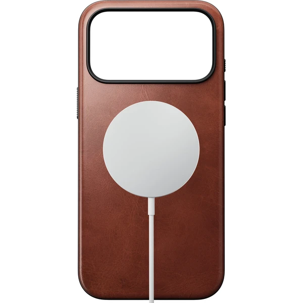Nomad Modern Leather (Horween) MagSafe kožený kryt iPhone 18 Pro Max Olde Dublin - Puzdra - Obrázok a3414f6ca2884f259a44c63682549798