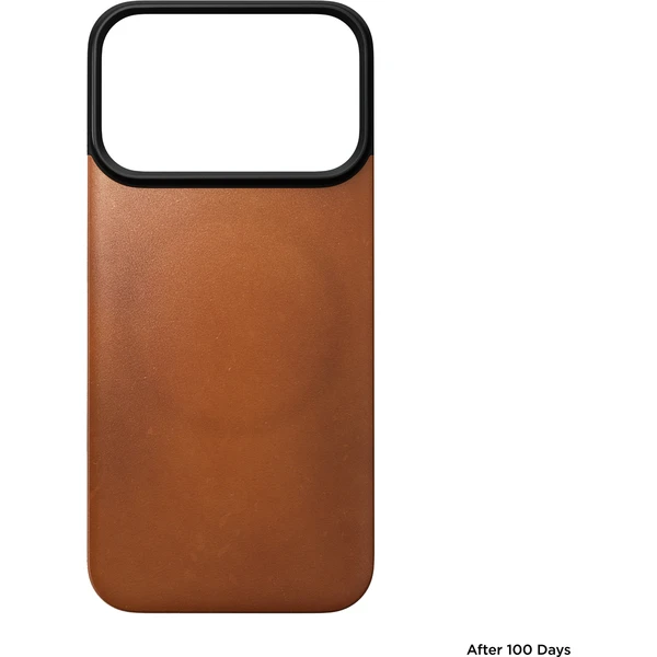 Nomad Magnetic Leather Back (Horween) MagSafe kožený kryt iPhone 18 Pro Saddle - Puzdra - Obrázok a349dfb817c140fcb06acf5a903c8615