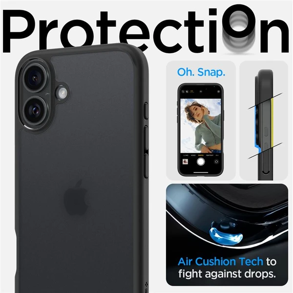 Spigen Ultra Hybrid kryt iPhone 16 frost black - Puzdra - Obrázok a360970689de4c3d932d94f028e8fc3c