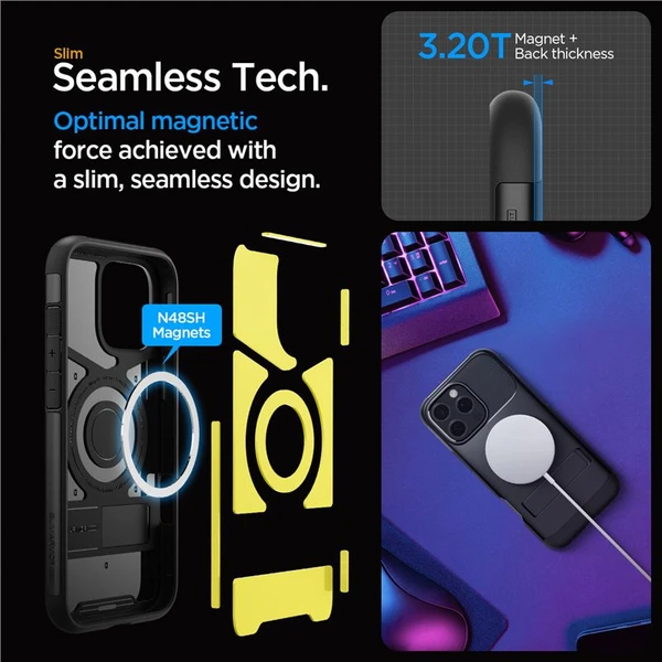 Spigen Slim Armor MagSafe kryt iPhone 16 Pro black - Puzdra - Obrázok a378da4c2f354c048ffd0cfb556a3f18