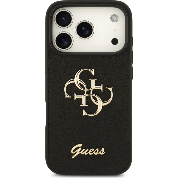 Guess PU Fixed Glitter 4G Metal Logo Zadný Kryt pre iPhone 18 Pro Black - Puzdra - Obrázok a37bf2c3cd254c3396fd332a646efd29