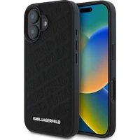Karl Lagerfeld PU Quilted Pattern kryt pre iPhone 16 čierny - Puzdra