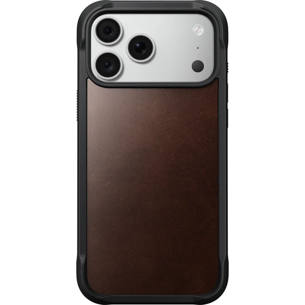 Nomad Rugged Leather (Horween) MagSafe kožený kryt iPhone 17 Pro Max/18 Pro Max Rustic Brown - Puzdra - Obrázok a3e6e0aca51240e2a6df90d881d858eb