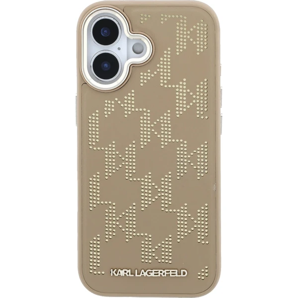 Karl Lagerfeld PU Perforated Monogram MagSafe Zadný kryt pre iPhone 17 Beige - Puzdra - Obrázok a406dc75580a43018cf0f04a632dd279