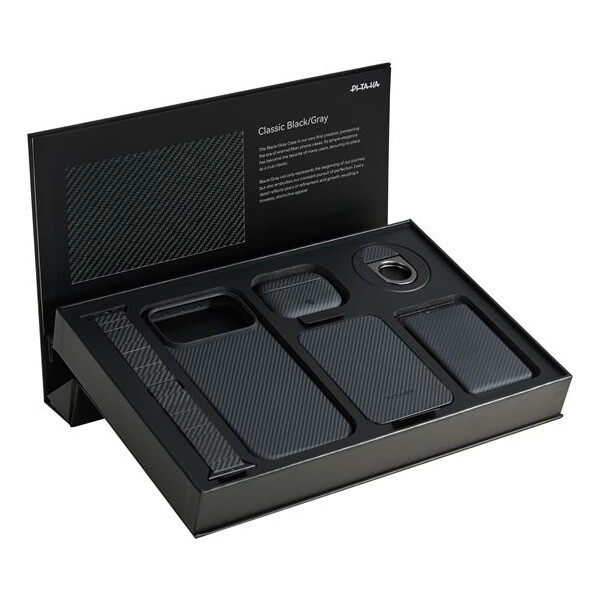 E-shop Pitaka Gift Box prémiový darčekový balíček pre iPhone 17 Pro Max Classic Black Collection