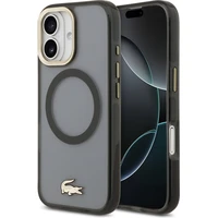 Lacoste PC/TPU Frosted Finish Gold Logo MagSafe kryt iPhone 17 čierny - Puzdra