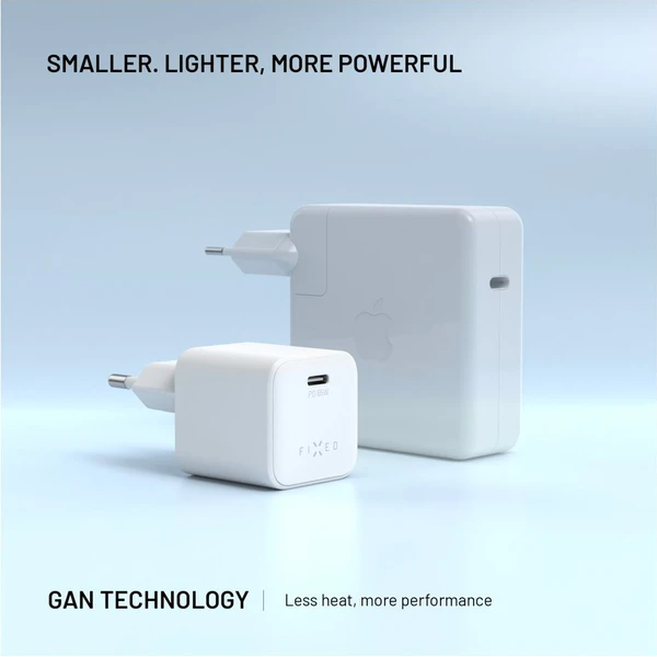 FIXED Mini GaN nabíjačka s USB-C a podporou PD, 65W, biela - Nabíjačky - Obrázok a4375437f956457a8b5ac05512977e37