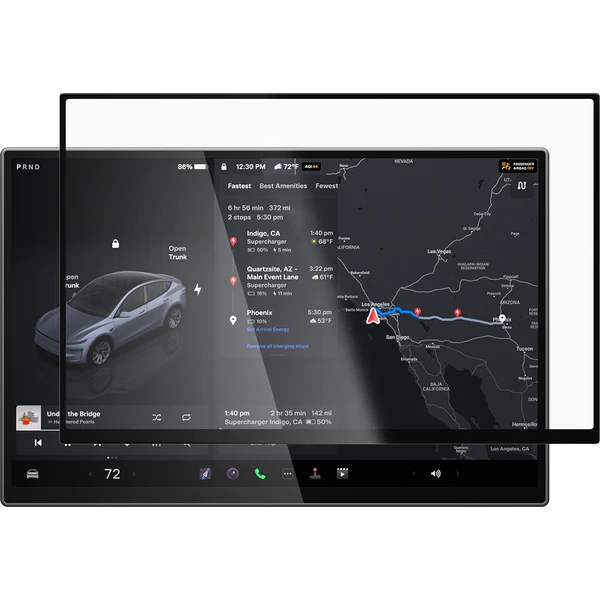 Spigen EZ Fit Anti Glare Matte FC tvrdené sklo Tesla Model Y L 2026 čierne - Ochranné fólie a sklo - Obrázok a43b27258e6e4b029f17cb0a639b07bc
