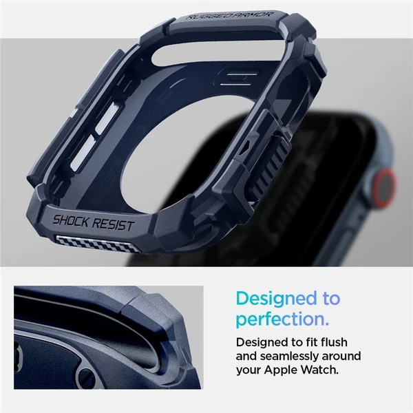 Spigen Rugged Armor kryt pre Apple Watch 10/11 (42mm) námorne modrý - Puzdra - Obrázok a442624dd5fa47de8a2b89e4dd5e3675