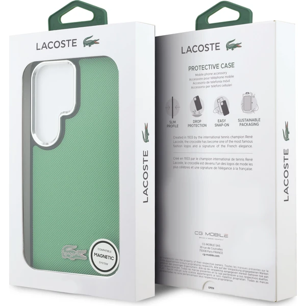 Lacoste Petit Pique Metal Logo Magnetický kryt Samsung Galaxy S26 Ultra zelený - Puzdra - Obrázok a44f667b583d4a04a6197d6e59aa5db1