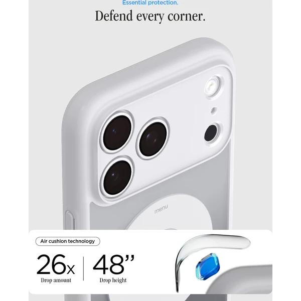 Spigen Ultra Hybrid MagSafe kryt iPhone 18 Pro/17 Pro classic silver - Puzdra - Obrázok a46f63b609164694b817dbe4173bf508