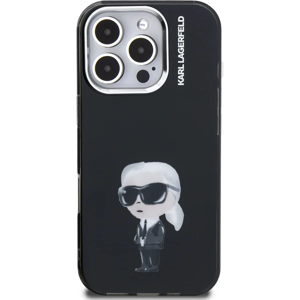Karl Lagerfeld IML Aquarelle Karl kryt iPhone 16 Pre Max čierny - Puzdra - Obrázok a4a2409bb43a43f7ad78cdf4fa1681f0