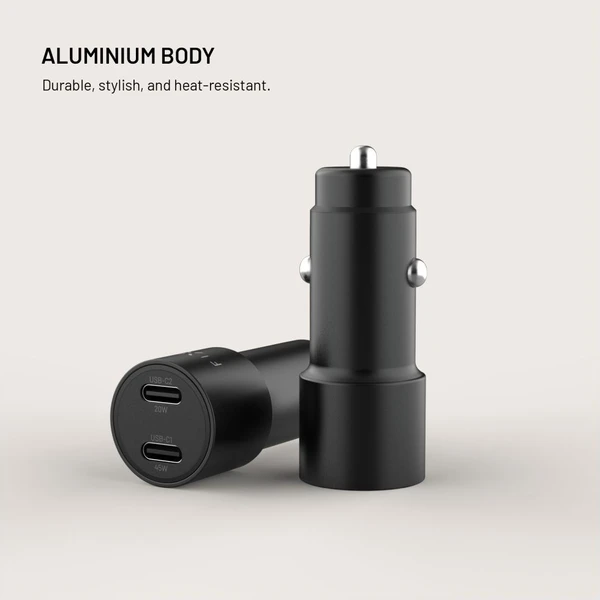 FIXED autonabíjačka s 2xUSB-C výstupom, podpora PD 3.0, 65W, čierna - Nabíjačky - Obrázok a503e95b93114f51bb42fd44be57286f