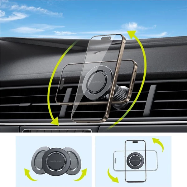 Mobilný originál Magnetic Vent Car Holder MO9 with Metal Plate - Držiaky - Obrázok a50fc5afd57e48e081563a0f543c4bb3