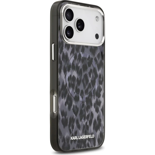 Karl Lagerfeld IML Leopard MagSafe Zadný Kryt pre iPhone 17 Pro Max sivý - Puzdra - Obrázok a5410260f8ff41c396bc9f44a4857a07