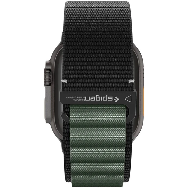 Spigen Fabric Band (hook) remienok Apple Watch 49/46/45/44mm čierny/zelený - Remienky - Obrázok a56091e7e58c41ddb1ea97188b4ae149